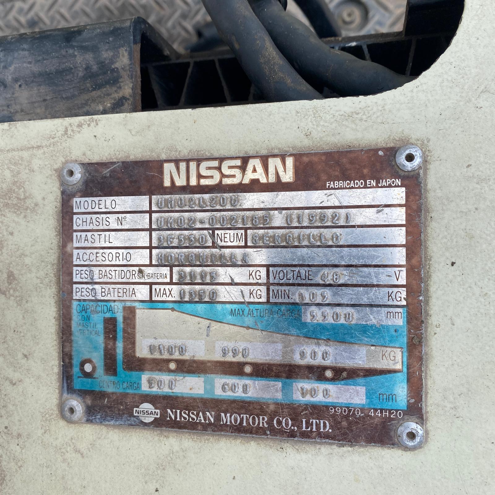 Carretilla elevadora eléctrica Nissan U01L15CU2 – 1500 kg con desplazador de horquillas - Imagen 8