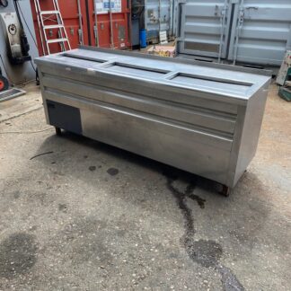 Botellero Refrigerado Industrial Inox 200x57 cm | 3 Puertas Correderas | Gran Capacidad