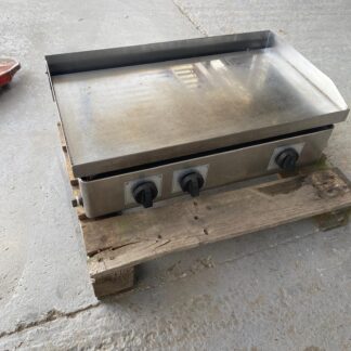 Plancha industrial a gas ciudad sobremesa Mainho 1250 – 3 quemadores – Acero inoxidable