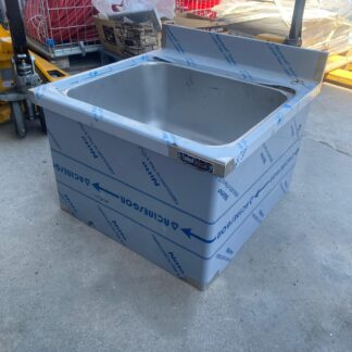 Fregadero industrial acero inoxidable Steelinox de 70 x 70 x 47 cm con plástico protector.